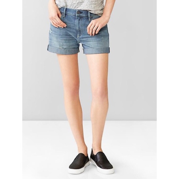 GAP 1969 Light Wash Sexy Boyfriend Denim Shorts - Picture 7 of 8